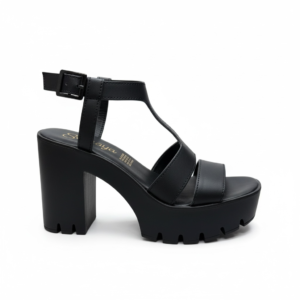 sandalias plataforma negras con tira en t – hechas en méxico